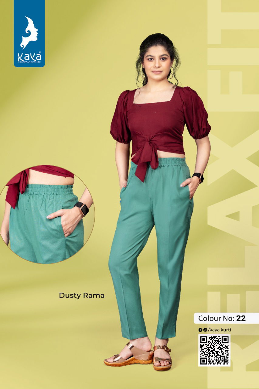 Kaya Relax Latest Cotton Daily Wear Fancy Pant Collection